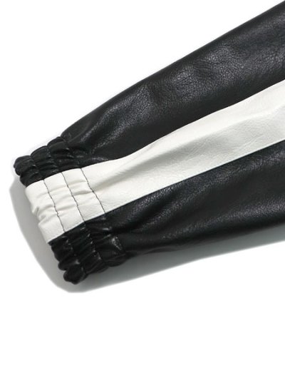 画像7: 【送料無料】FUBU FAUX LEATHER TRACK JACKET WHITE