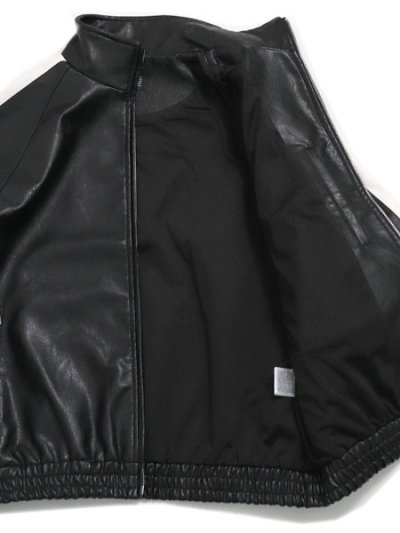 画像6: 【送料無料】FUBU FAUX LEATHER TRACK JACKET WHITE