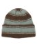 画像2: KANGOL FUZZY STRIPE BEANIE BROWN (2)