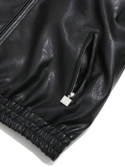 画像4: 【送料無料】FUBU FAUX LEATHER TRACK JACKET WHITE