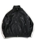 【送料無料】FUBU FAUX LEATHER TRACK JACKET WHITE