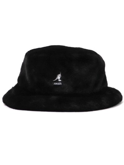 画像2: 【送料無料】KANGOL FAUX FUR BUCKET-SOLID BLACK