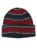 KANGOL FUZZY STRIPE BEANIE NAVY