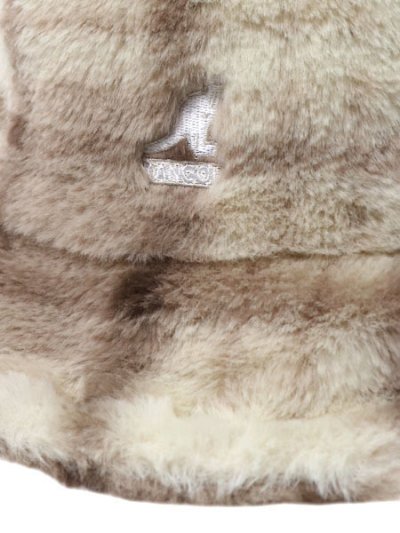 画像5: 【送料無料】KANGOL FAUX FUR BUCKET-BEIGE MULTI PLAID