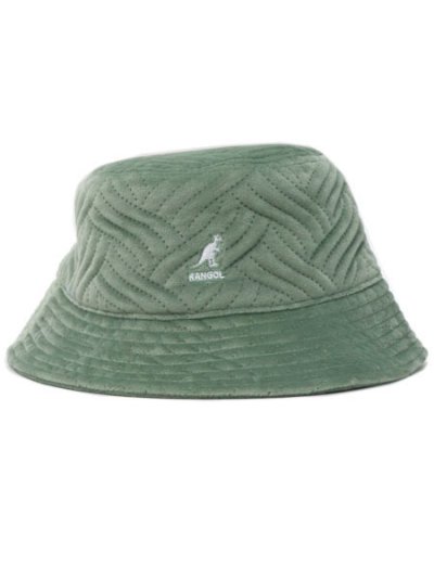 画像1: KANGOL PLUSH WAVE PUFF BUCKET SAGE GREEN