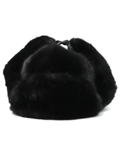 画像4: 【送料無料】KANGOL BLACK FAUX FUR TRAPPER