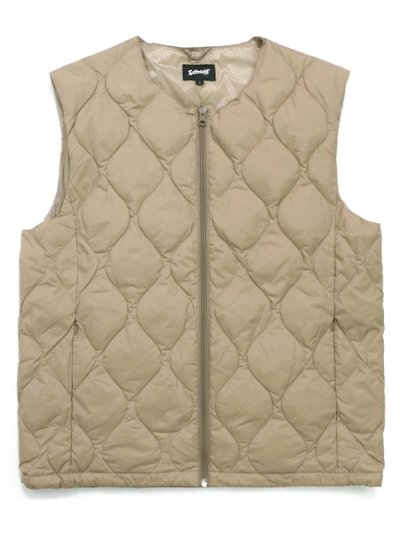 画像1: 【送料無料】SCHOTT TAION INNER DOWN VEST BEIGE