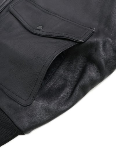 画像5: 【送料無料】EXPANSION SKYBORN A-2 LEATHER JACKET BLACK