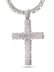 画像3: 【送料無料】KING ICE TENNIS CROSS 2.2" NECKLACE WHITE GOLD (3)