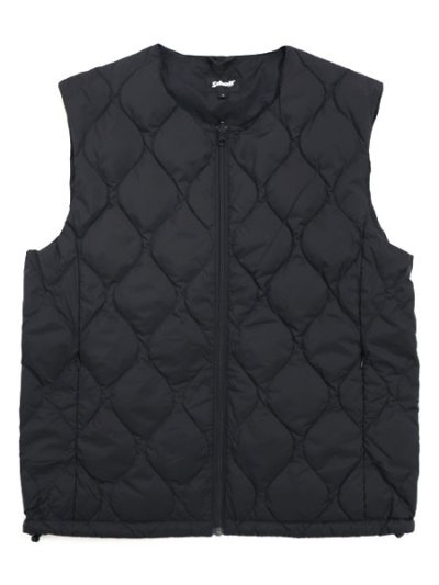 画像1: 【送料無料】SCHOTT TAION INNER DOWN VEST BLACK