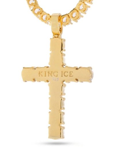 画像3: 【送料無料】KING ICE TENNIS CROSS 2.2" NECKLACE