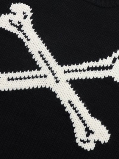 画像4: 【送料無料】SCHOTT CROSS BONE KNIT BLACK