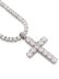 画像1: 【送料無料】KING ICE TENNIS CROSS 2.2" NECKLACE WHITE GOLD (1)