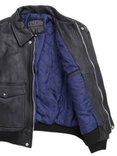 画像6: 【送料無料】EXPANSION SKYBORN A-2 LEATHER JACKET BLACK