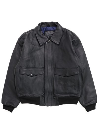 画像1: 【送料無料】EXPANSION SKYBORN A-2 LEATHER JACKET BLACK