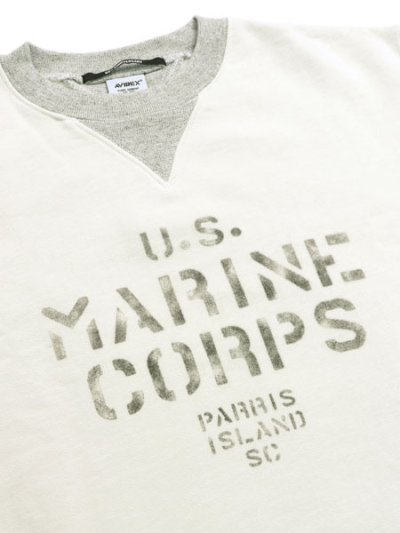 画像3: 【送料無料】AVIREX VINTAGE CREW SWEAT OFF WHITE