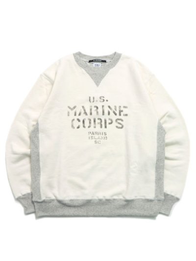 画像1: 【送料無料】AVIREX VINTAGE CREW SWEAT OFF WHITE