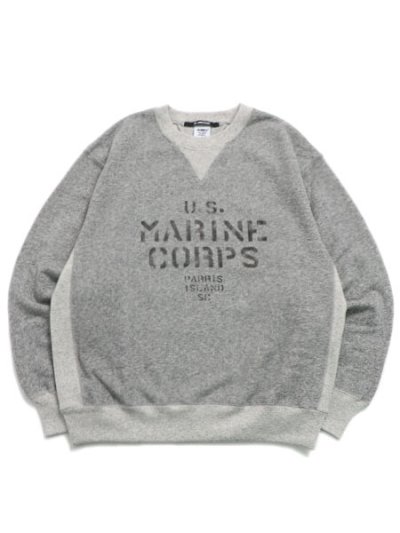 画像1: 【送料無料】AVIREX VINTAGE CREW SWEAT GREY