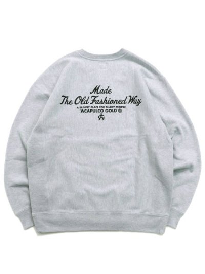 画像2: 【送料無料】ACAPULCO GOLD MESSED UP CREWNECK SWEATSHIRT HEATHER GRY