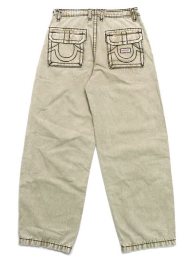 画像1: 【送料無料】TRUE RELIGION CARPENTER SUPER T BAGGY SCUFFED BEIGE