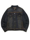 【送料無料】TRUE RELIGION SUPER T FLATLOCK DNM TRUCKER GREENLAND DKW