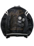 【送料無料】TRUE RELIGION RETRO VARSITY JACKET BLACK