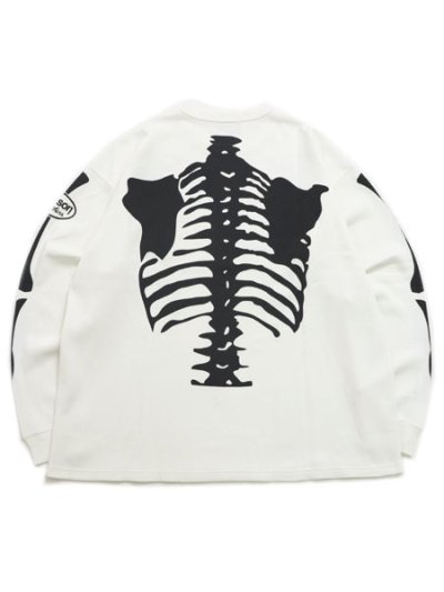 画像2: 【送料無料】VANSON SKELTON BONES THERMAL LS TEE WHITE/BLACK