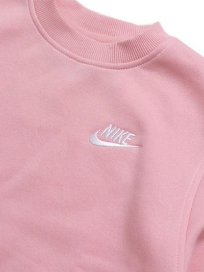 画像3: 【KIDS】NIKE YTH NSW CLUB FLC CREW LBR-MED SOFT PINK/WH