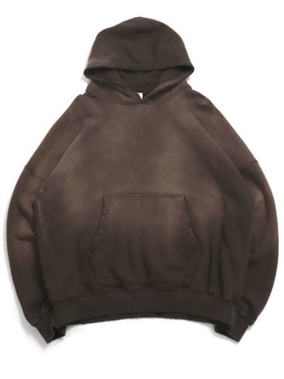 画像1: 【送料無料】MOOJI MOOJI OVERSIZED CROP HOODIE AGED BROWN