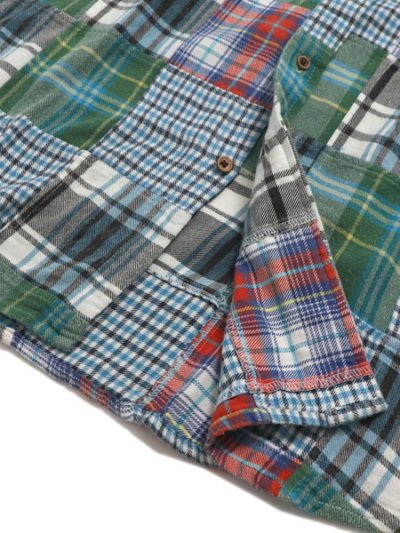 画像4: 【MEGA SALE】TAILOR VINTAGE PATCHWORK FLANNEL SHIRT