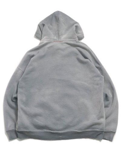 画像2: 【送料無料】MOOJI MOOJI OVERSIZE ZIP UP HOODIE AGED GREY