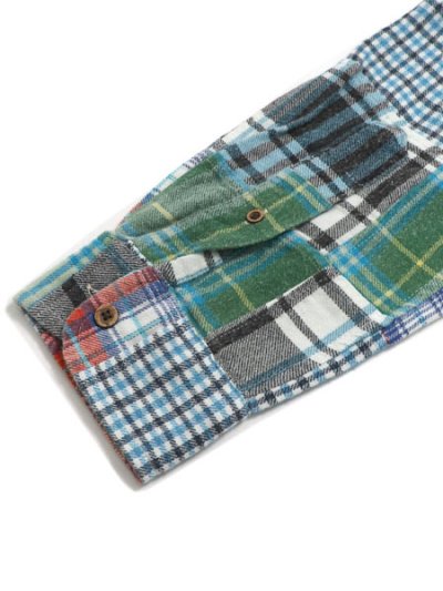 画像5: 【MEGA SALE】TAILOR VINTAGE PATCHWORK FLANNEL SHIRT