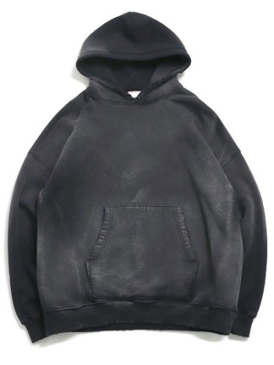 画像1: 【送料無料】MOOJI MOOJI OVERSIZED CROP HOODIE AGED BLACK
