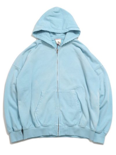 画像1: 【送料無料】MOOJI MOOJI OVERSIZE ZIP UP HOODIE AGED BABY BLUE