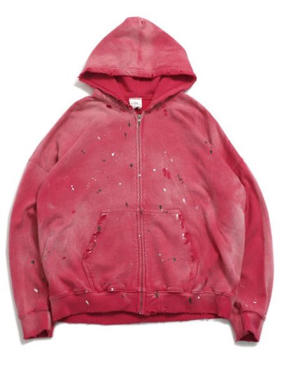 画像1: 【送料無料】MOOJI MOOJI OVERSIZE ZIP UP HOODIE STREET RED
