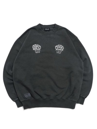画像2: 【送料無料】SCHOTT PIGMENT SKULL AND SNAKE CREW SWEAT