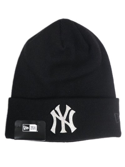 画像1: NEW ERA BASIC CUFF KNIT RHINESTONE BADG YANKEES