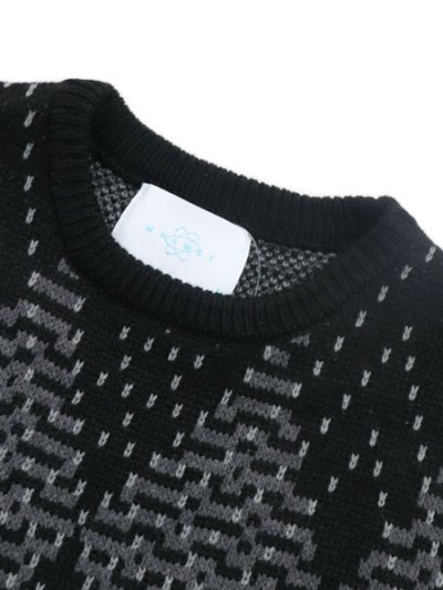 画像3: 【送料無料】WHIMSY SOCKS BIG ARGYLE SWETER BLACK