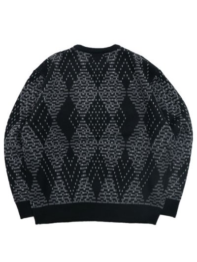 画像2: 【送料無料】WHIMSY SOCKS BIG ARGYLE SWETER BLACK