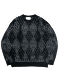 【送料無料】WHIMSY SOCKS BIG ARGYLE SWETER BLACK