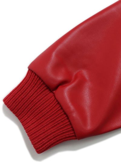 画像9: 【送料無料】TROOP CHAMPION FAUX LEATHER JACKET RED/WHITE