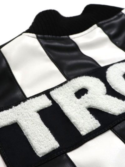 画像5: 【送料無料】TROOP CHAMPION FAUX LEATHER JACKET BLACK/WHITE