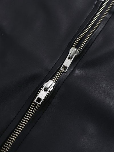 画像7: 【送料無料】TROOP CHAMPION FAUX LEATHER JACKET BLACK/WHITE