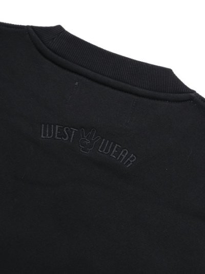 画像6: 【送料無料】WEST WEAR GFL EMBROIDERY LOGO CREWNECK LTD BLK/BLK