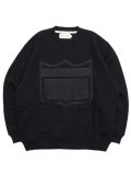 【送料無料】WEST WEAR GFL EMBROIDERY LOGO CREWNECK LTD BLK/BLK