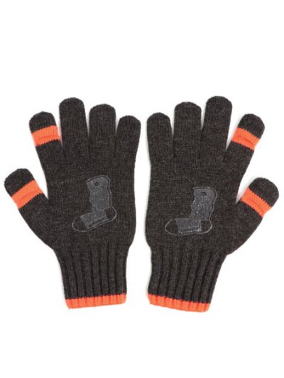 画像1: WHIMSY SOCKS WOOL GLOVE CHARCOAL
