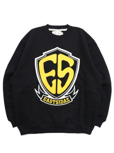 画像1: 【送料無料】WEST WEAR ES EMBROIDERY LOGO CREWNECK BLACK/YEL/SLV