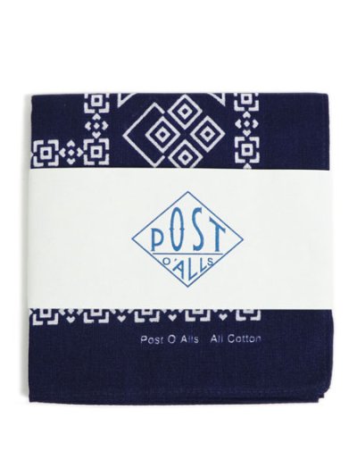 画像1: POST OʼALLS DIA POST BANDANA HANKIE-DIA NAVY