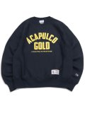 【送料無料】ACAPULCO GOLD ARCH LOGO CREWNECK SWEATSHIRT NAVY