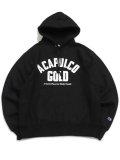 【送料無料】ACAPULCO GOLD ARCH LOGO HOODED SWEATSHIRT BLACK